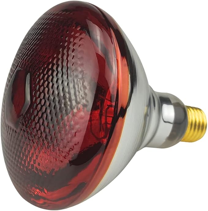 Heat Lamp PAR38 250W 2 Pack Red Infrared Heavy Glass Lamp Bulb for Food Service,Brooder Bulb,Chicks,Pet, Bathroom,Light Therapy,Reptiles and Amphibian.