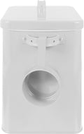 GANAZONO Iron Pet Food Storage Bin with Lid, Airtight Metal Dry Food Canister for Dog Cat, Kitchen Flour Container, Waterproof Sealed Storage Bucket for Laundry Powder and Grain, White