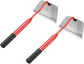 HARFINGTON 2pcs Garden Hoe 16.14" x 7" Steel Hoe Garden Tool Anti-Rust with Non-Slip Handle Edger Weeder Shovel for Backyard Loosening Farm Planting Weeding, Red