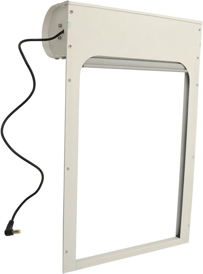 Automatic Chicken Coop Door Solar Powered Automatic Chicken Coop Door Opener with Timer for Duck Goose Farm Safety Equipment (White)