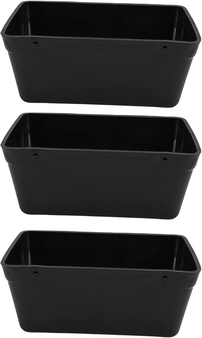 3 Pack Hanging Chicken Feeder Trough, Large Capacity Space Saving Plastic Chicken Feeder Trough, Minimized Feed Waste for Farm Coop and Outdoor Use (Black)
