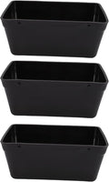 3 Pack Hanging Chicken Feeder Trough, Large Capacity Space Saving Plastic Chicken Feeder Trough, Minimized Feed Waste for Farm Coop and Outdoor Use (Black)