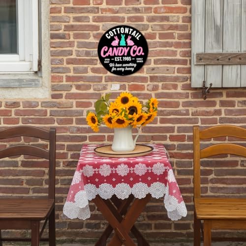 Cottontail Candy Co Round Aluminum Metal Sign Family Owned We Have Something for Every - 8x8 Inch - Image 6