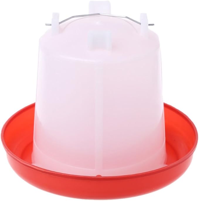 Chicken Feeder Waterer Baby Chick Drinker Feeder with Carrying Handle Capacity 2.5 L Chicken Water Feeder Pet Supplies