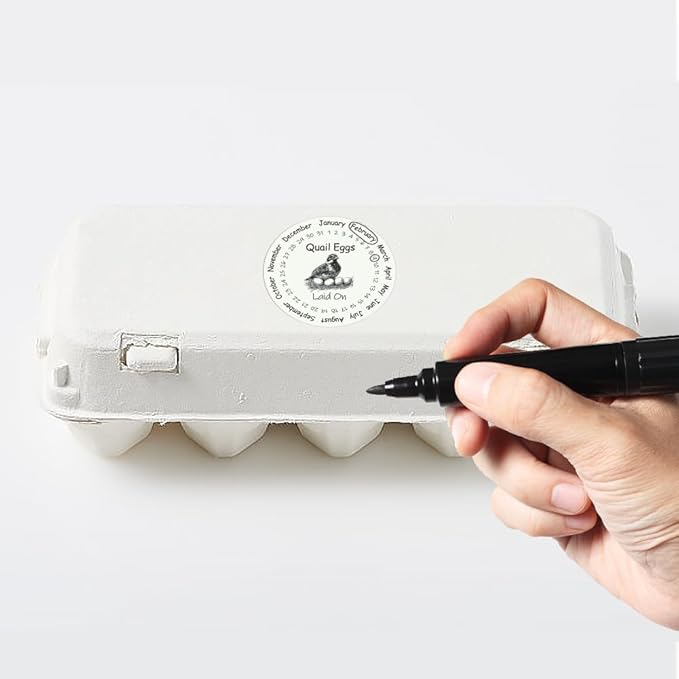 320 Pcs Quail Farm Fresh Eggs Stickers, 2 Inch Round Unwashed Eggs Carton Labels Sticker PET Adhesive Egg Packaging Stickers for Box Container Carton Farm Supplies
