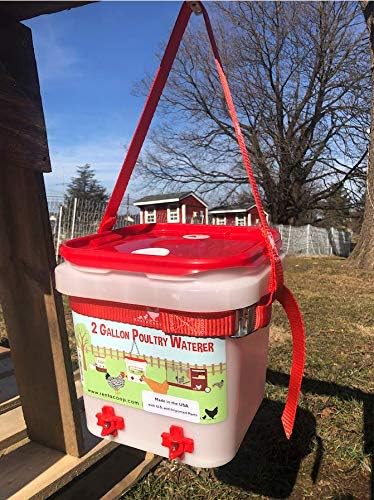 RentACoop Hanging Strap for Chicken Waterers and Feeders - Fits Every Size of Round or Square Bucket