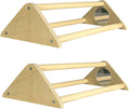 Chicken Toys with Mirror, Roosting Bars for Chicks in Coop and Brooder, Wooden Chicken Perch, Coop Accessories for Large Bird, Baby Chicks, Parrot, 2 Pack