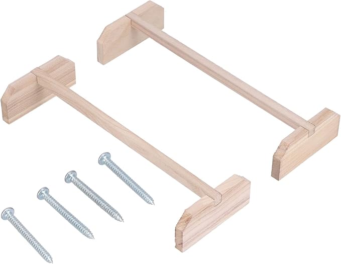 2 Set Chicken Wooden Perches, Large Wooden Bird Stand for Rooster and Parrots, Training Hens Roosting Bar with Screws, Log Material for Chickens and Medium Large Birds