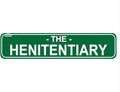 The Henitentiary Sign Chicken Coop Rustic Metal Street Sign or Door Name Plate Plaque Home Patio Garden Bar Farm House Garage Wall Decor Green Tin Signs 16 X 4 Inch