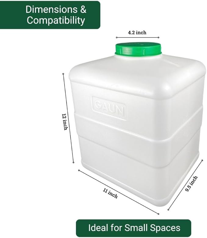 GAUN Header Tank 20L for Automatic Gravity Bird Waterer System - Stable Water Supply for Aviaries, Poultry, Pigeons, Farms & Coops – Easy Installation