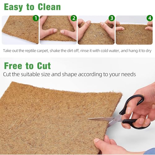 2 Pack Nest Box Pads Laying Hen Nesting Pads Brooder Pads Liners Excelsior Chicken Bedding - 30*30 cm/12*12 in, Brown, Coconut Palm Fiber - Image 3