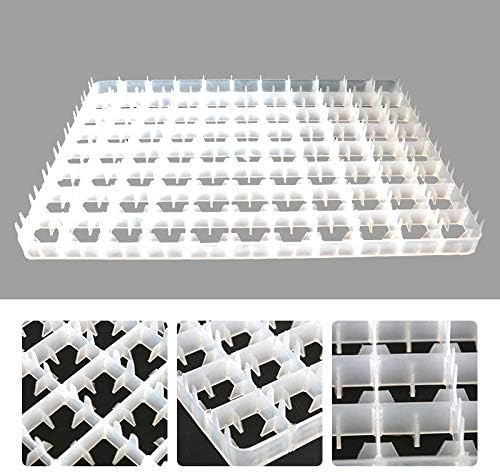 Portable 5pcs 88 Eggs Incubator Tray, Chicken Duck Tray Egg Hatcher Trays Storage Container for Home Farm Nestling Hatching