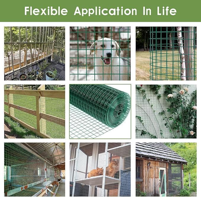 Tongmo Hardware Cloth, Chicken Wire Fencing, 19 Gauge Galvanized Wire & 1"x1" Mesh Size Welded Wire Roll Garden Fence, Poultry Netting for Rabbit/Duck/Chicken Coop (36" x 100')