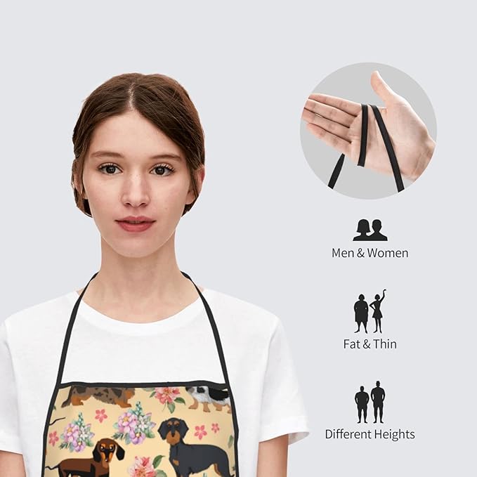 Apron Adjustable Waterproof Apron for Men Women Kitchen Cooking Baking Gardening Working Bib Apron