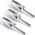 3 Packs 6 Ounce Stainless Steel Ice Scoop Small Metal Food Scoop for Home Kitchen Shop Bar Buffet Ice Cube Candy Popcorn Coffee Beans Food Jars Canister