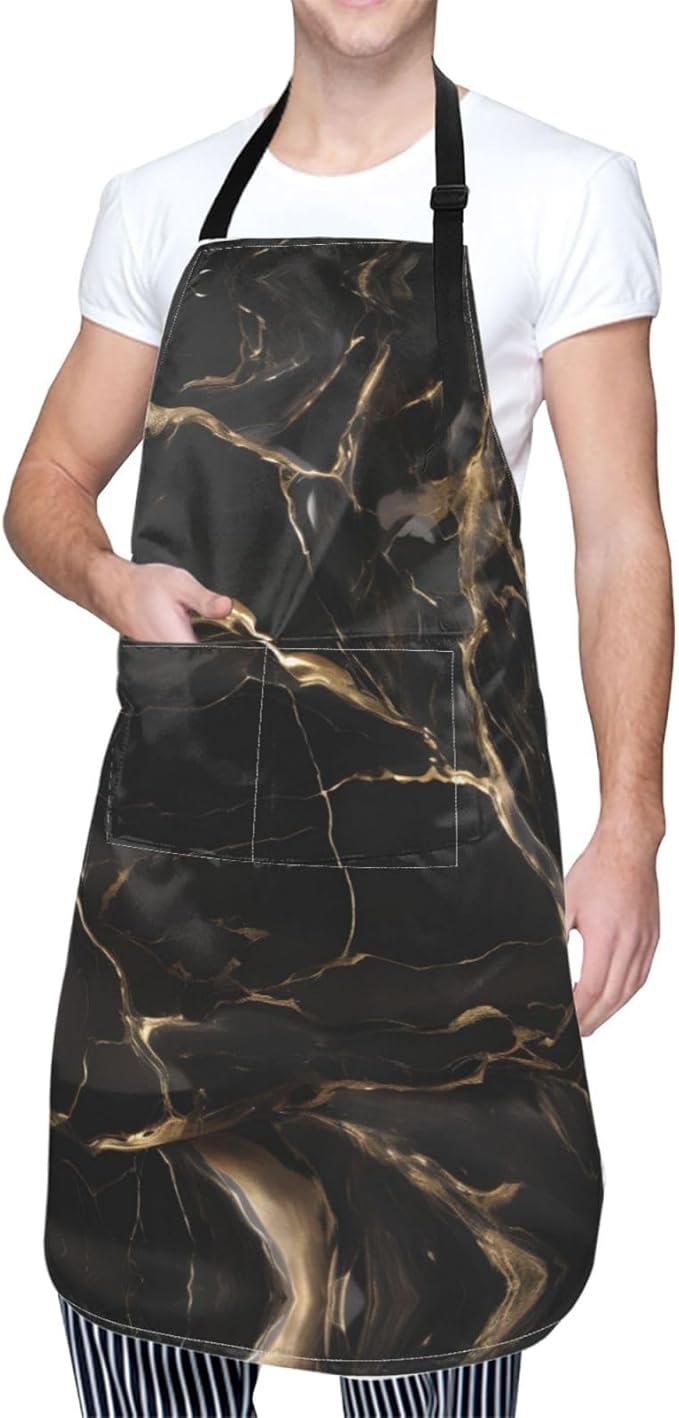 Multidimensional Space Heavy Duty Waterproof Apron with Pockets for AdultsResistant Grilling, Gardening, Painting