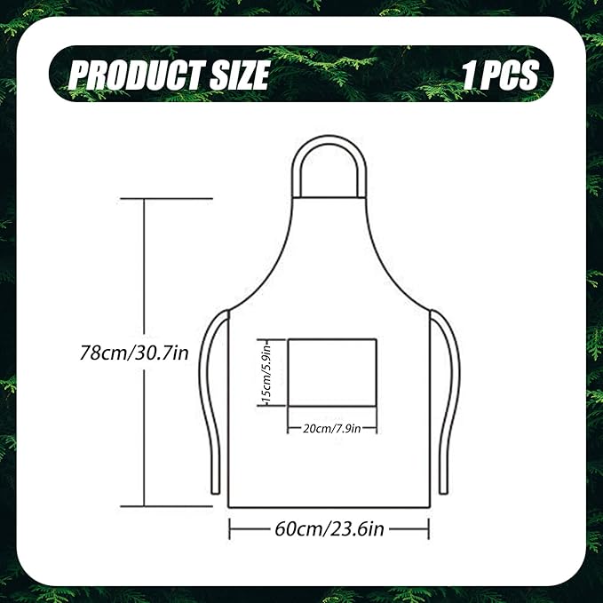 Thick Waterproof Apron with Pocket, Oil-proof Adjustable Neck Apron for Men Women, Unisex Adult Aprons Black Butcher Aprons for Gardening, Dishwashing, Kitchen Cooking, Car Washing, Pet Grooming