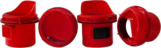 RentACoop Chick2Chicken DIY Medium 4-Port Feeder Kit with Built-in Slider Port Covers and Hole Saw
