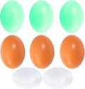 Wooden Fake Dummy Nest Eggs for Chicken Coop, 8 Pieces, Encourages Hens to Lay, Agricultural Training Tool（Green+Brown+White）