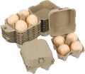 IMIKEYA Paper Egg Cartons for Chicken Eggs,10pcs Egg Tray Holder Pulp Fiber Egg Box Containers Holds 4 Count Eggs Market Travel Egg Storage Case