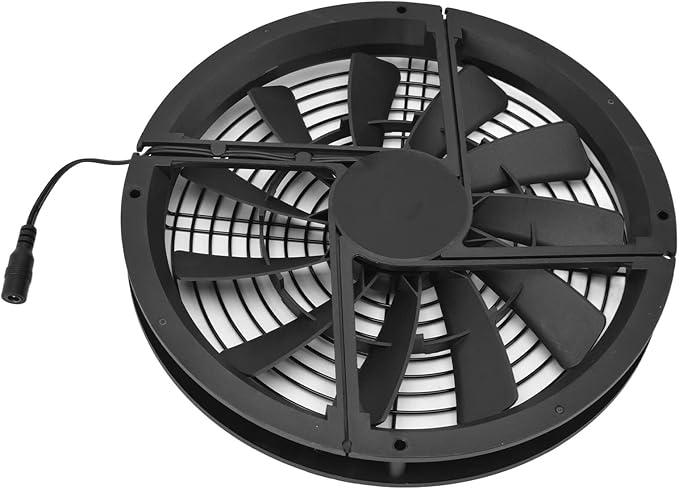 Solar Panel Fan Kit, 10in 100W Water- Round Solar Panel Exhaust Fan Solar Powered Ventilation Extractor Fan for Chicken Coops Greenhouse Shed Pet House