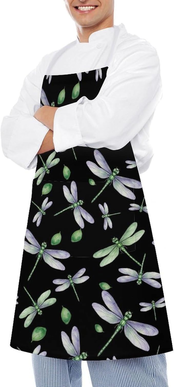 Chef Bib Apron for Restaurant, Anti-Stain with Pocket Adjustable, Cooking Dishwashing Lab Use