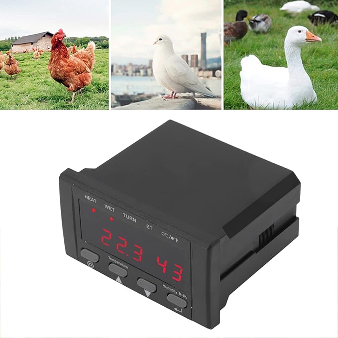 Digital Temperature Controller, 220V/110V Automatic Egg Incubator Thermostat Incubator Temp Humidity Controller