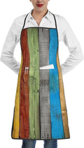 Cute Colorful Dog Paw Printed Unisex Bib Aprons BBQ Cooking Kitchen Aprons for Women Men Chef