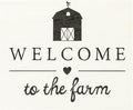 JennyGems Welcome To the Farm Wooden Sign, Barn Gifts, Rustic Farmhouse Decorations Wall Hanging, White