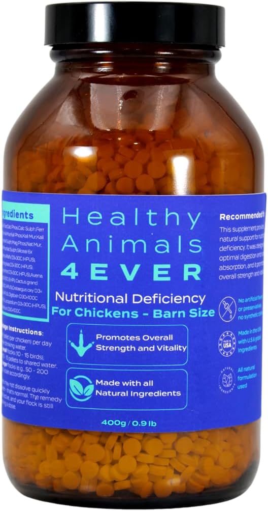 HA4E - Chicken Nutritional Deficiency - Supports Balanced Nutrition & Health - Highly Effective, Natural, Homeopathic Pellets, Barn Size (Extra Large)