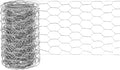 Chicken Wire for Floral Arrangements, 4 x 118 in Galvanized Iron Hexagonal PVC Coated for Crafts/Poultry/Garden, Chicken Wire Netting Fence Mesh [Silver Tone]