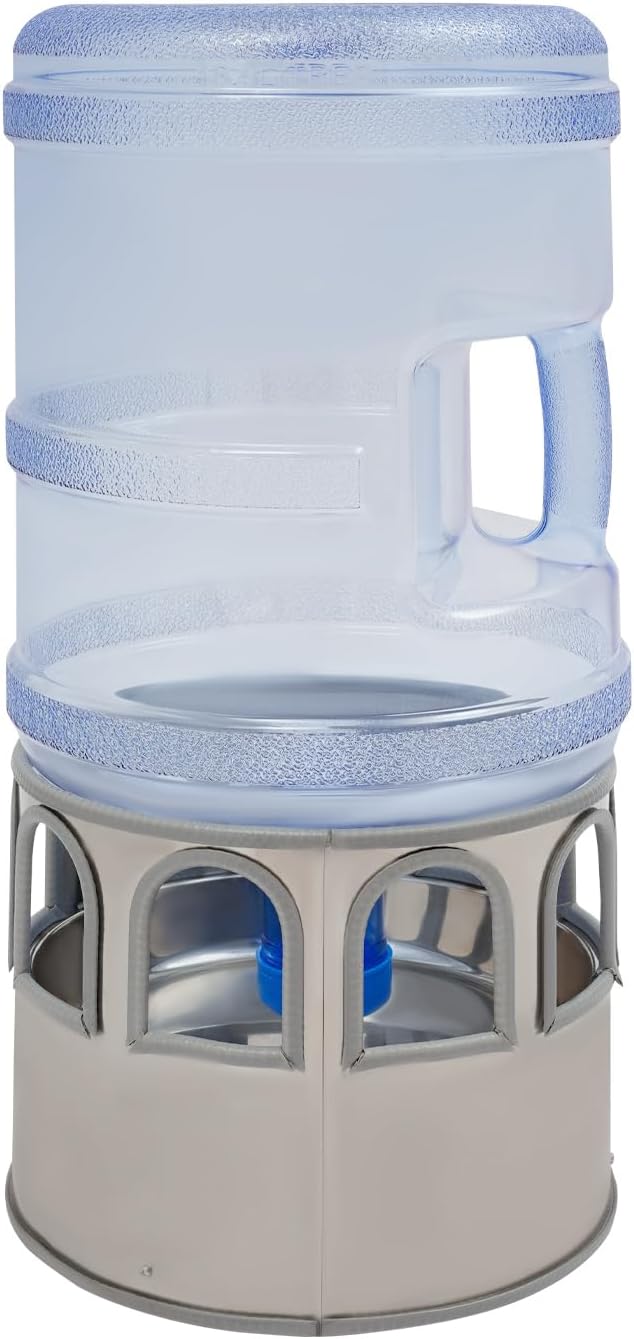 Chicken Water Heater, 5Gal Poultry Heated Chicken Waterer with Adjustable Thermostat, 80W Anti-Freeze Drinking Heater for Hens Ducks Birds, 9-Window Outdoor Heated Waterer for Winter Coop Pets