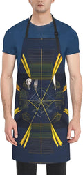 Multidimensional Space Heavy Duty Waterproof Apron with Pockets for AdultsResistant Grilling, Gardening, Painting
