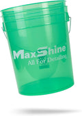 Maxshine 5 Gallon Universal Detailing Bucket (Green) – Car Wash Bucket for Scratch-Free Washing, Garage Storage & Detailing Tools – Holds Soap, Foam Cannon, Microfiber Towels & More