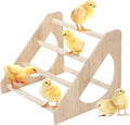 Chick Perch with Prevent Rotation Design and Strong Wooden Chicken Roosting Bar. Fun Toys for Chicks. Indoor/Outdoor Use.