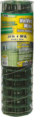 YARDGARD – 2 Inch by 3 Inch Mesh Welded Wire Fence – 24 Inches by 50 Feet – 16 Gauge Green Vinyl Coated Galvanized Steel – for Animal Enclosures | Property Protection | Garden and Rabbit Fencing