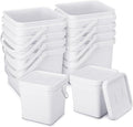 Suzile 10 Pcs 1 Gallon Square Bucket with Lid Food Grade Plastic Bucket 4.5L Utility Industrial Pail with Handle Container for Food Oil Tub Water Fishing Paint House Cleaning Car Washing