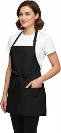 BOHARERS Kitchen Cooking Apron Unisex Adjustable chef apron with 3 pockets,1 Pack Black