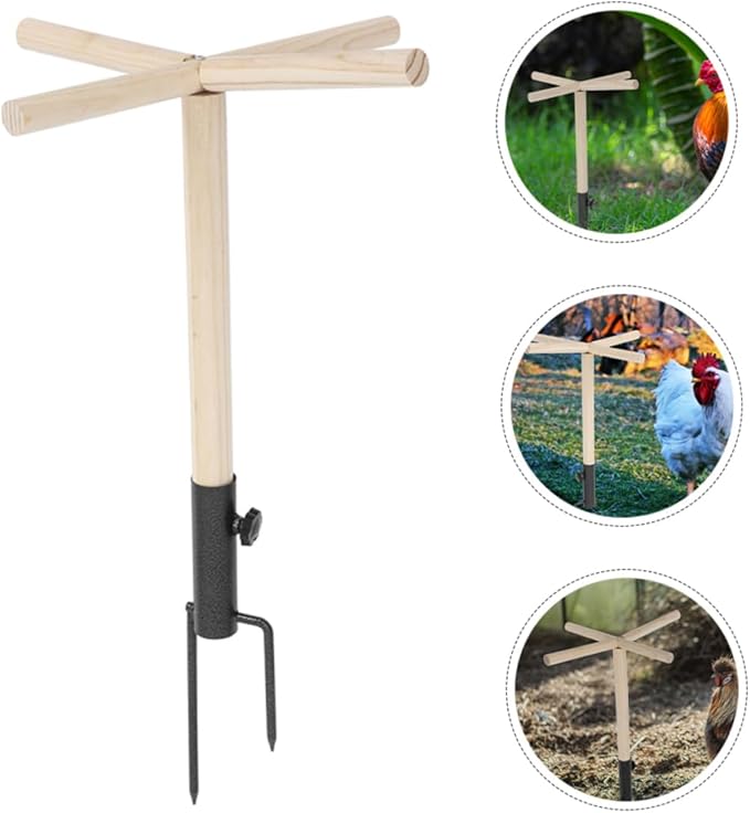 Chickens and Parrots Roosting Bar Wooden Bird Perch Stand Comfortable Chicken Coop Toy Multi-Functional