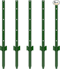 Fence Posts 5 Feet, Pack of 5, 3-4-5-6-7Ft Heavy Duty Garden Metal Steel Fence Post with U-Channel, No Dig Steel U Post Fencing for Lawn, Garden