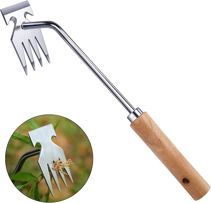Weed Puller Tool, Garden Tools, Weed Remover Tool, Garden Weed Tool, Stainless Steel, Anti-Detachment, Portable Gardening Hand Tools for Vegetable Gardening Backyard Farm Planting & Weeding