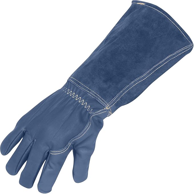 Suse's Kinder Animal Handling Gloves Leather Padding Dog,Cat Scratch,Bird Falcon Gloves Grabbing Reptile Squirrel Snake Bite