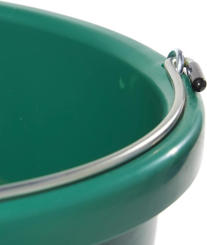 Farm Innovators HB-60 9 Quart 2 Gallon Plastic Heated Bucket w/Metal Handle, Built in Thermostat, & Anti Chew Cord Protector, 60 Watt, Green (2 Pack)