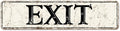 Metal Sign Exit Vintage Retro Tin Aluminum Sign - Kitchen Home Garden Wall Bar Cafe Decor 16"x4"