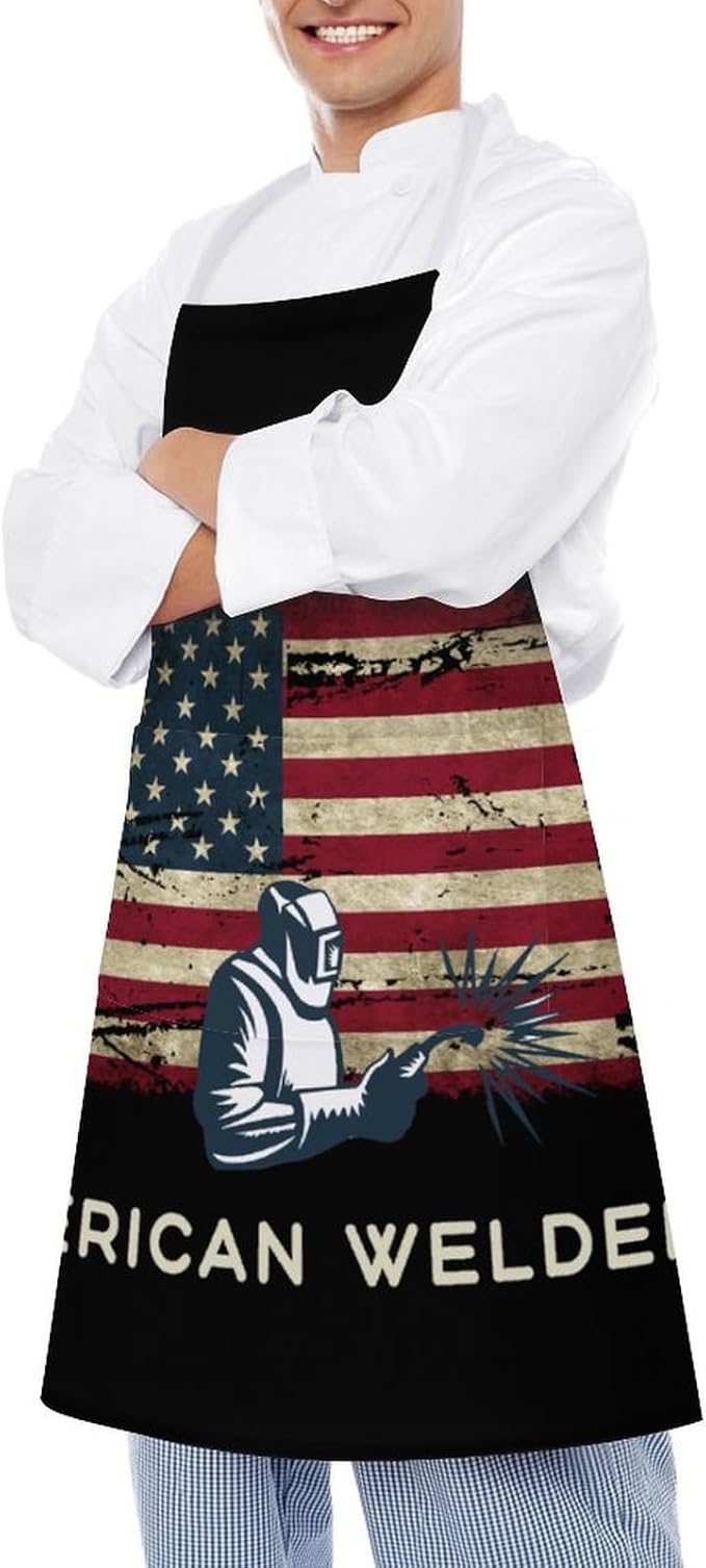 Bahamas Map Flag Apron,Waterproof Unisex Adult Aprons with Pockets Kitchen Baking Aprons