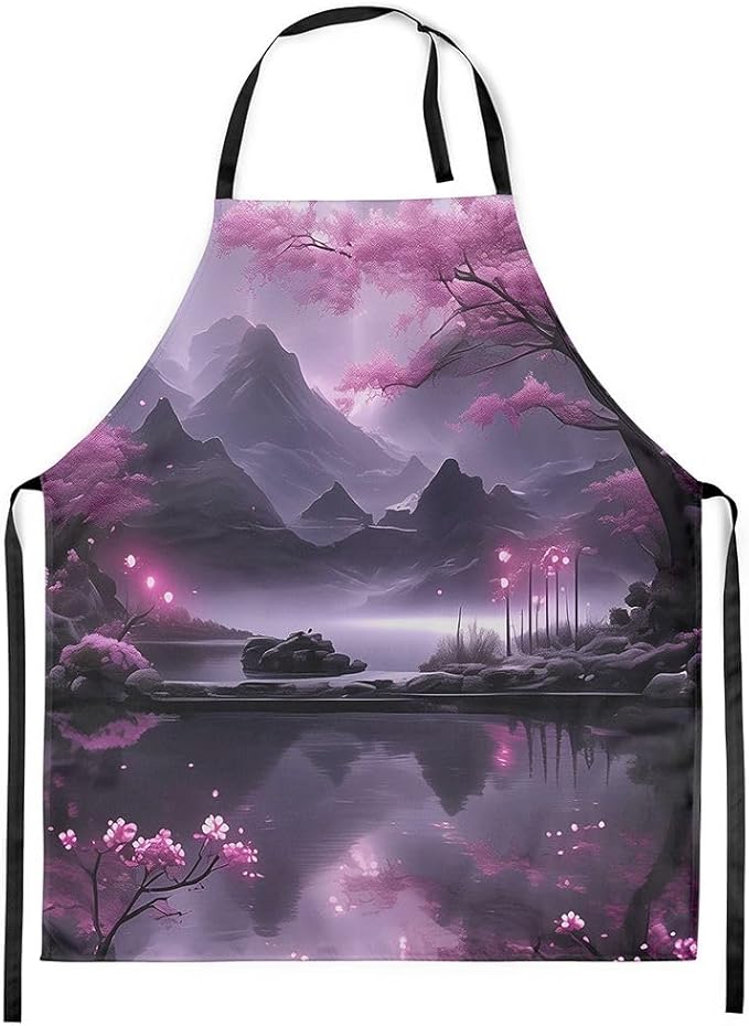 jejeloiu Cartoon Cats Apron for Women Men 26"x31"