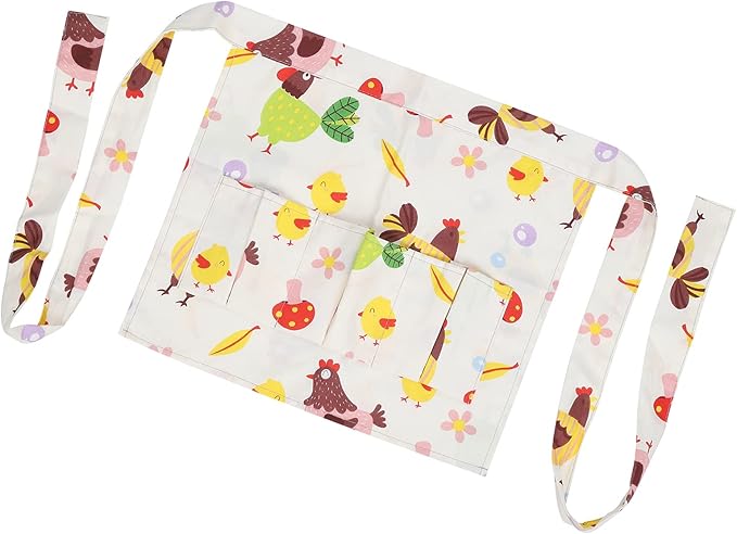 Egg Collecting Apron with Multiple Pockets | Sturdy Cotton Twill for Chicken/Duck/Quail Eggs | Replaces Breakable Baskets, Holds Fragile Items (S(7.8x6.5x2.6cm/3.1x2.6x1in))