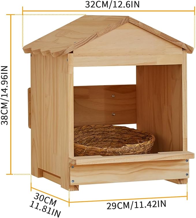 Wooden Chicken Nesting Box 3 Portable Chicken Coop with Detachable Ramp, Indoor/Outdoor Hen House for Egg Laying - Can be Wall-Mounted or Ground Use, Easy Clean Poultry Supplies for Backyard Farm