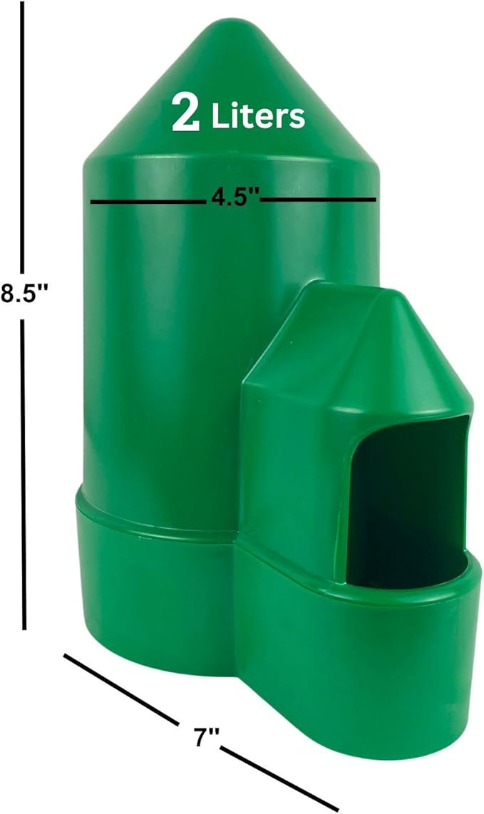 Gaun Detachable Waterer for Pigeons 2L – Durable Bird Water Dispenser for Poultry, Baby Chicks, Quail, and Small Birds, Easy to Fill, Ideal for Quail Coops, Chicken Brooders and Aviaries