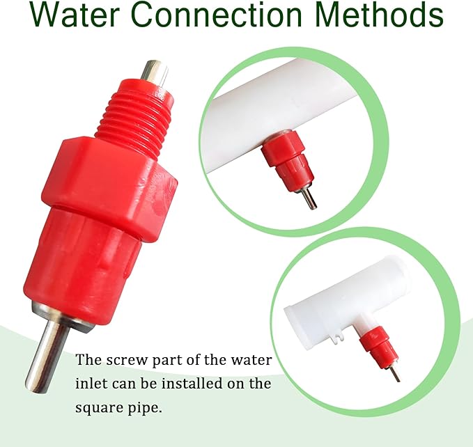 Chicken Waterer Nipples Automatic Poultry Watering Nipples Chicken Drinkers (dht, 10pcs)